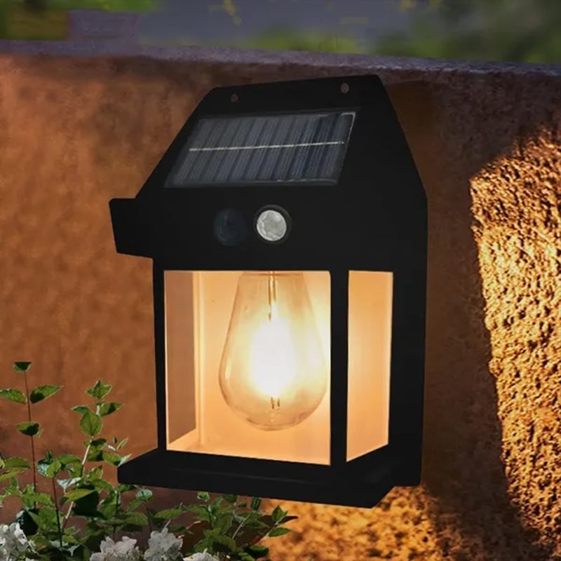 SolarLove - Lampe Murale Extérieure à énergie Solaire avec Détecteur de Mouvement Intelligent pour le Jardin ou le Balcon