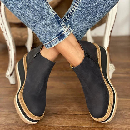 Sendra – Bottines à talon compensé plateforme