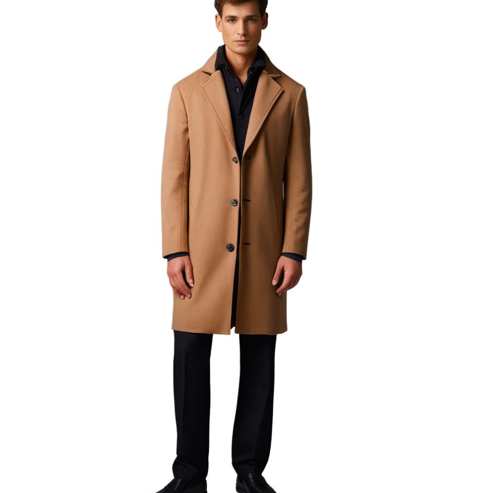 Rock - Manteau Long en Laine pour Homme