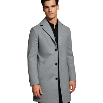 Rock - Manteau Long en Laine pour Homme