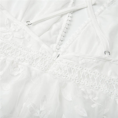 Sophia - Robe de Plage en Dentelle Fleurie