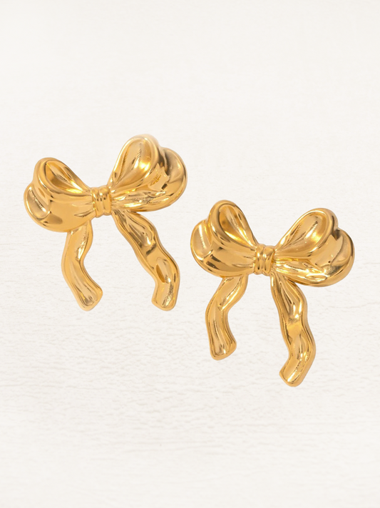 Léandre - Boucles d'Oreilles Noeud en Or