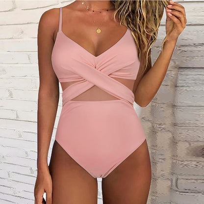 Chloe - Maillot de Bain Une Pièce avec Dos Croisé en Mesh