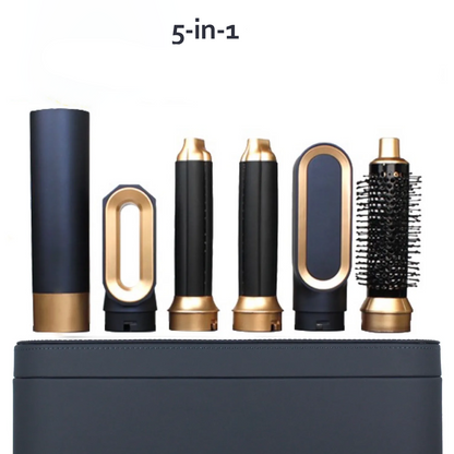 Styliste Capillaire multi-Fonction 5-en-1 Glow avec une Puissante Technologie Ionique de 1000W, incluant un sèche-cheveux, un lisseur, un boucleur et plus encore