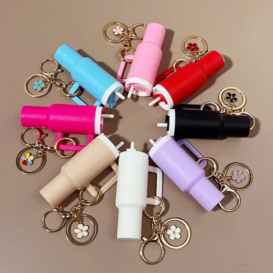 Léa - Porte-clés Mini Range-clés 8x Gobelets à Boisson Charme de Sac