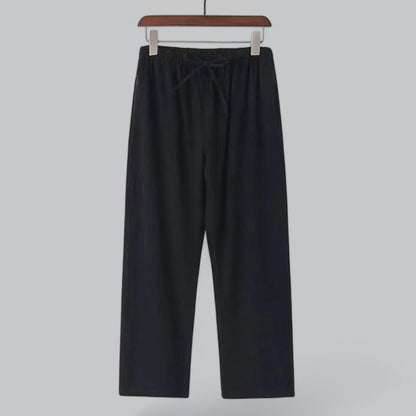 Luc - Pantalon Homme Coupe Droite Casual Loungewear Mélange Coton Doux