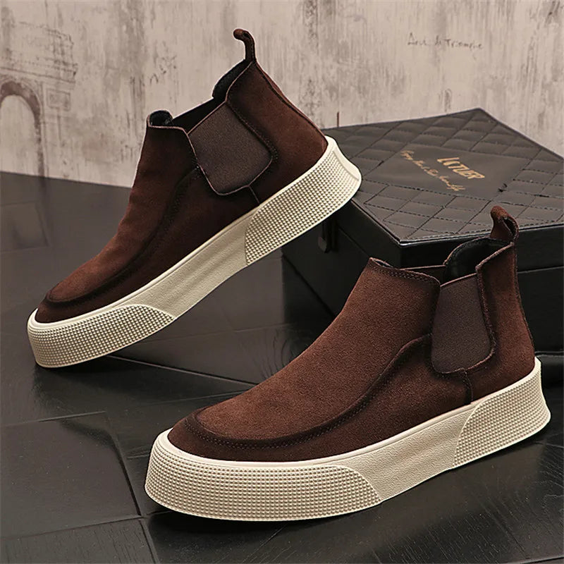 Théophile - Bottes Chelsea en Daim Matteo pour Homme