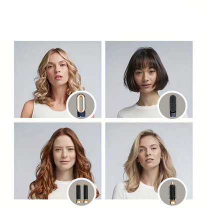 Styliste Capillaire multi-Fonction 5-en-1 Glow avec une Puissante Technologie Ionique de 1000W, incluant un sèche-cheveux, un lisseur, un boucleur et plus encore