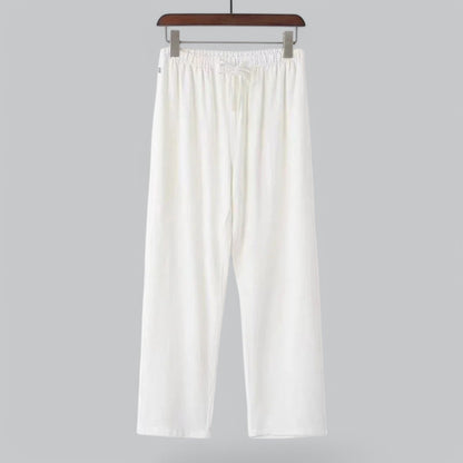 Luc - Pantalon Homme Coupe Droite Casual Loungewear Mélange Coton Doux