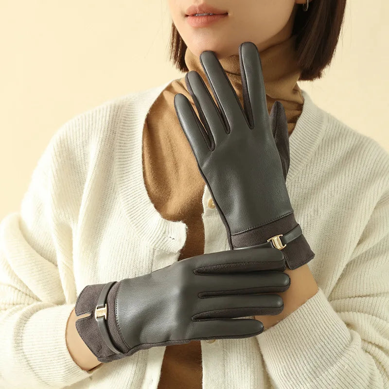 Céleste - Gants d'hiver en cuir