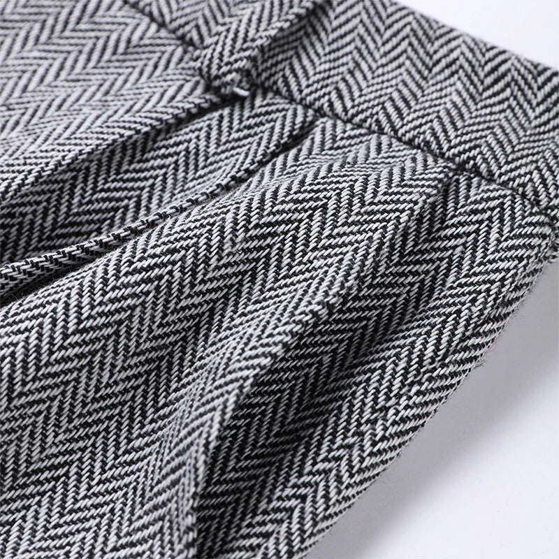 Maëlyse - Ensemble Trois Pièces Power Elegance Coupe Tailleur Blazer, Top Corset Zippé et Pantalon Taille Haute