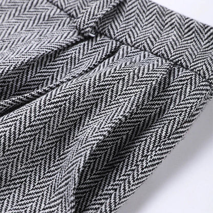 Maëlyse - Ensemble Trois Pièces Power Elegance Coupe Tailleur Blazer, Top Corset Zippé et Pantalon Taille Haute