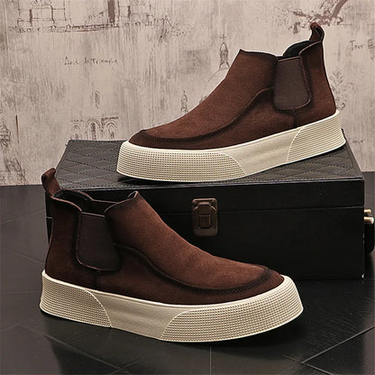 Théophile - Bottes Chelsea en Daim Matteo pour Homme