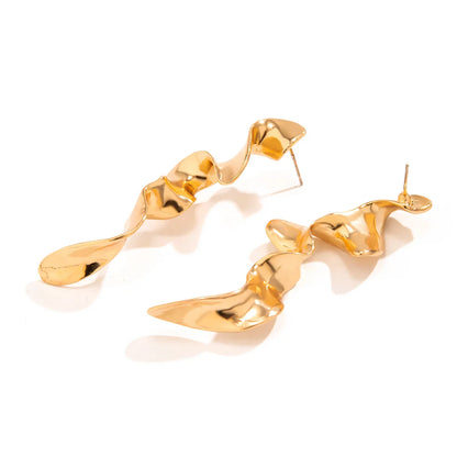 Amelia - Boucles d'oreilles design serpent en or