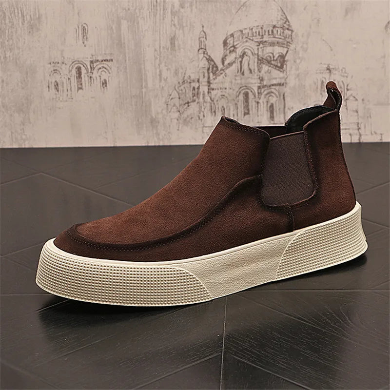 Théophile - Bottes Chelsea en Daim Matteo pour Homme