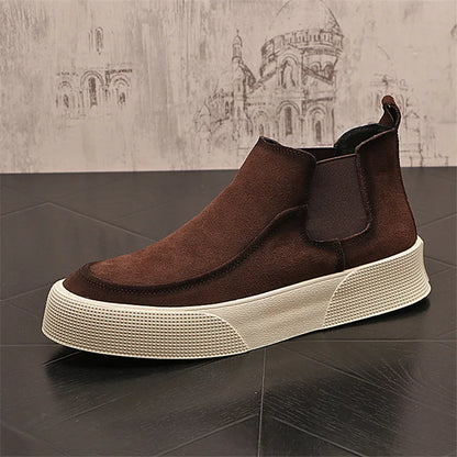 Théophile - Bottes Chelsea en Daim Matteo pour Homme