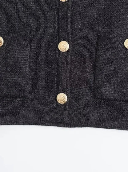 Laurence - Cardigan avec Boutons sur les Poches
