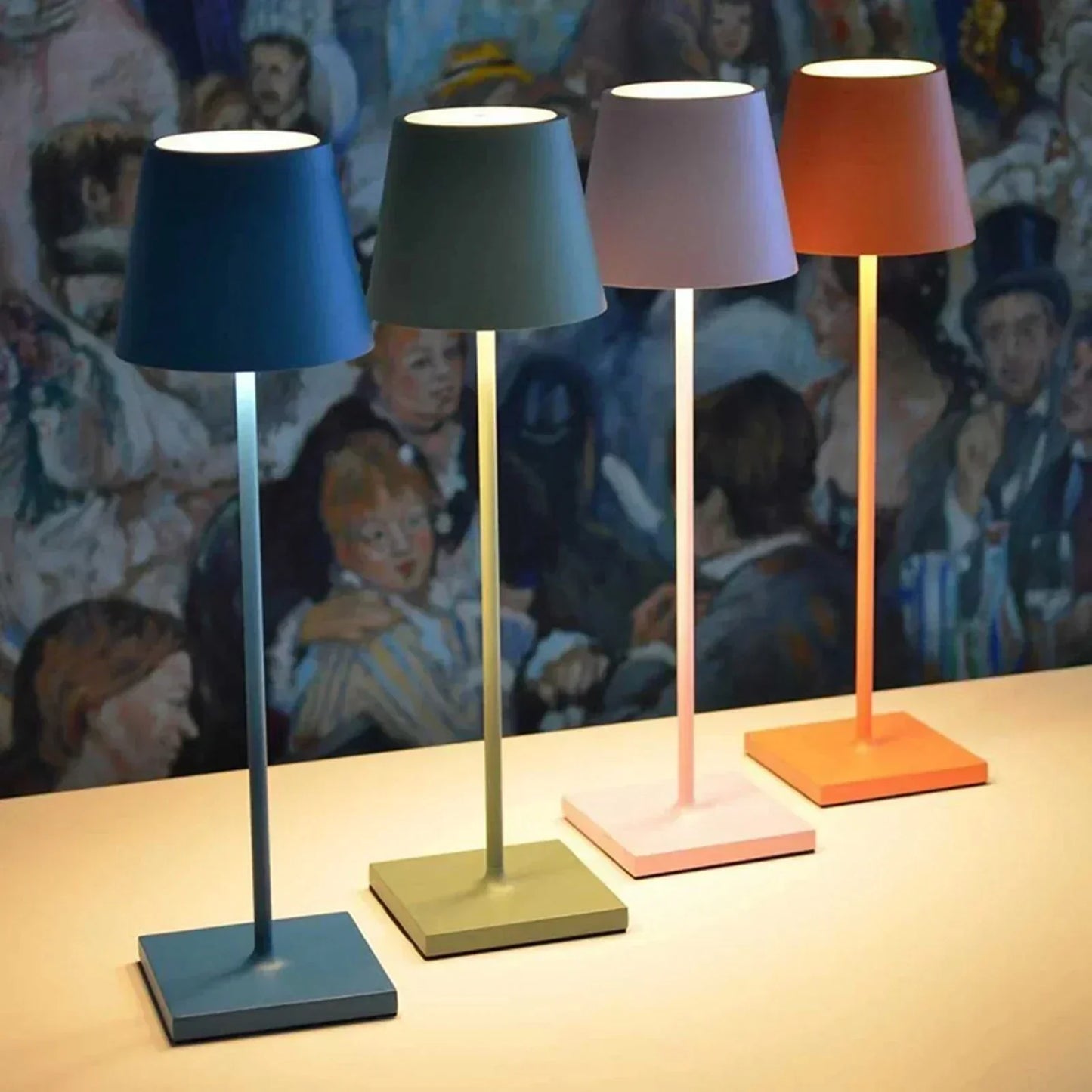 LaLuce - Lampe de table sans fil au design classique incontournable avec commande tactile et lumière en 3 couleurs