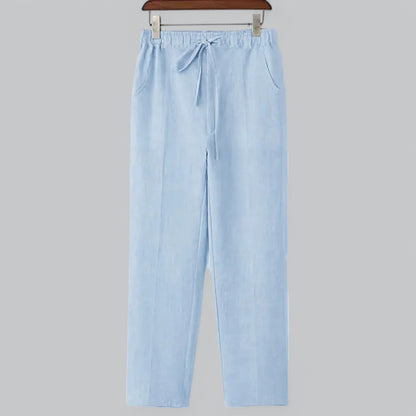 Luc - Pantalon Homme Coupe Droite Casual Loungewear Mélange Coton Doux