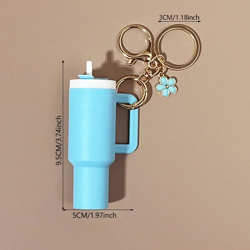 Léa - Porte-clés Mini Range-clés 8x Gobelets à Boisson Charme de Sac