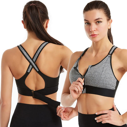 Amenda - Brassière de sport à fermeture éclair