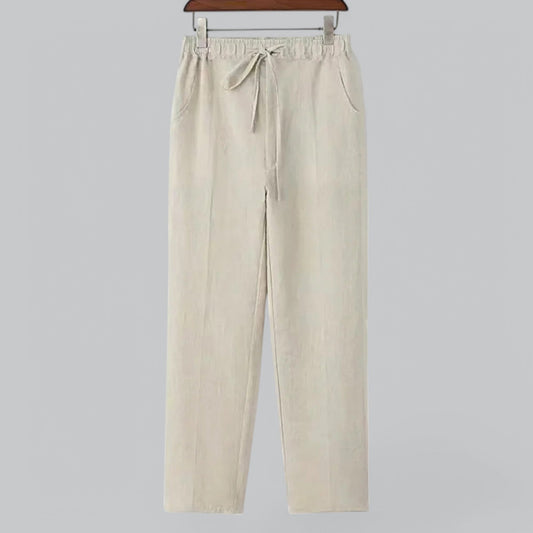 Luc - Pantalon Homme Coupe Droite Casual Loungewear Mélange Coton Doux