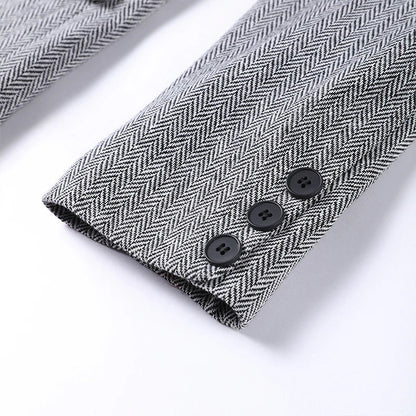 Maëlyse - Ensemble Trois Pièces Power Elegance Coupe Tailleur Blazer, Top Corset Zippé et Pantalon Taille Haute