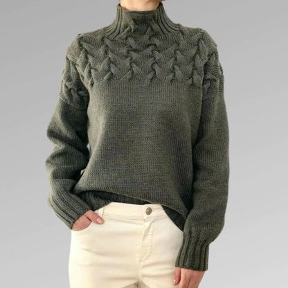 Fabiola - Pull tricoté à col pour femmes