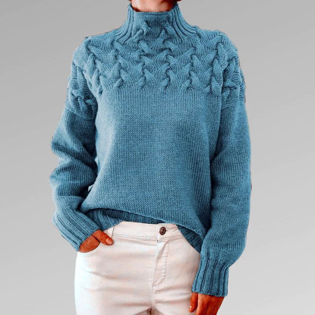 Fabiola - Pull tricoté à col pour femmes