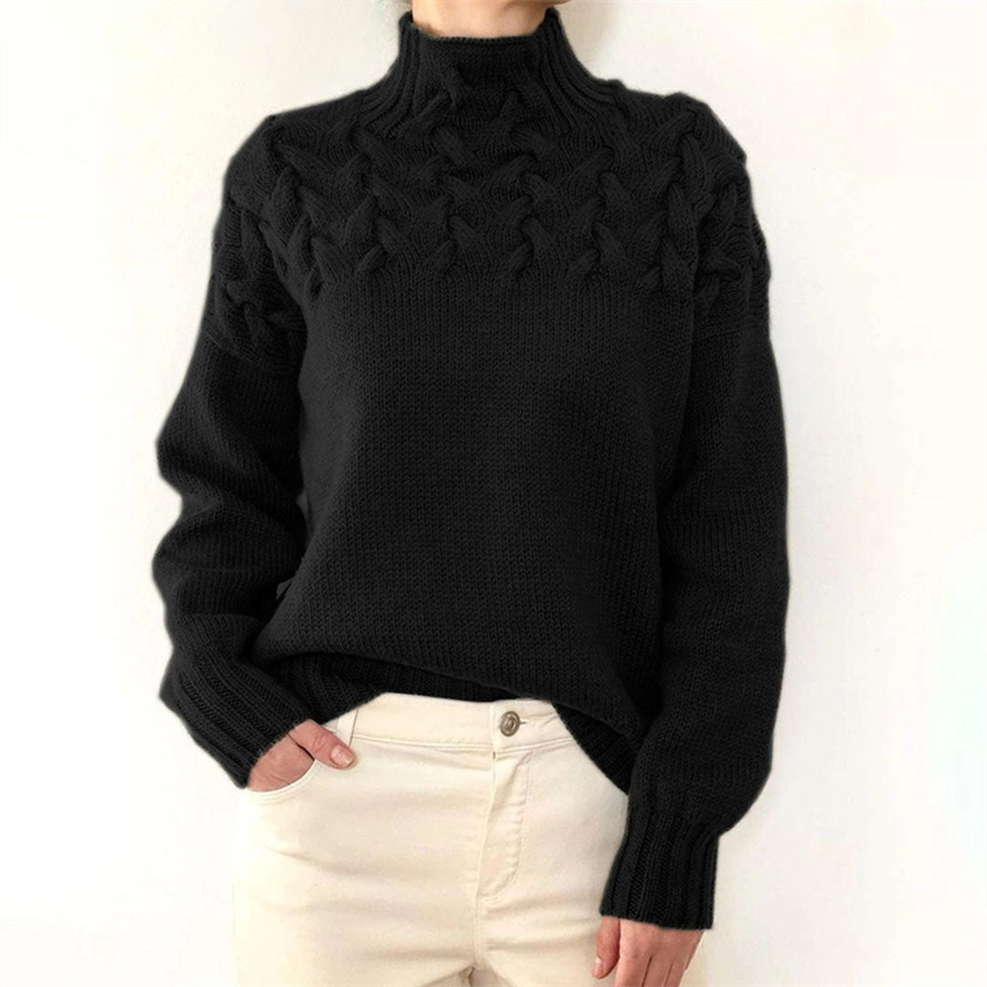 Fabiola - Pull tricoté à col pour femmes