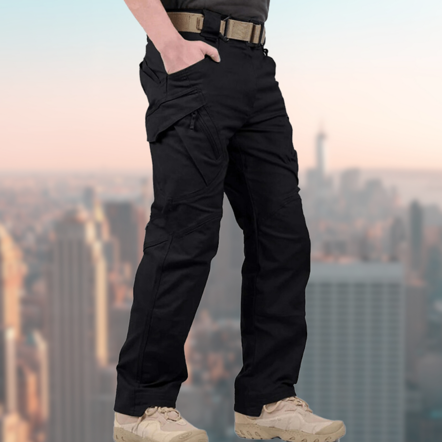 Antoine - Pantalon cargo 100 % imperméable pour la randonnée et le sport avec poches
