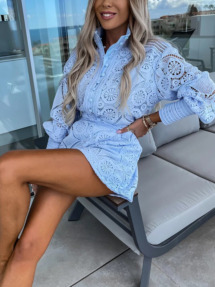 Lénaé - Combinaison d'été blanche en dentelle tendance et confortable