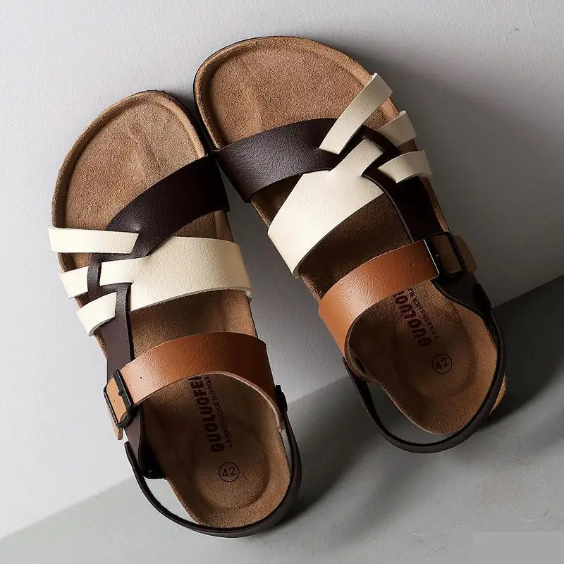 Liam - Sandales en Cuir Décontractées à Lanières