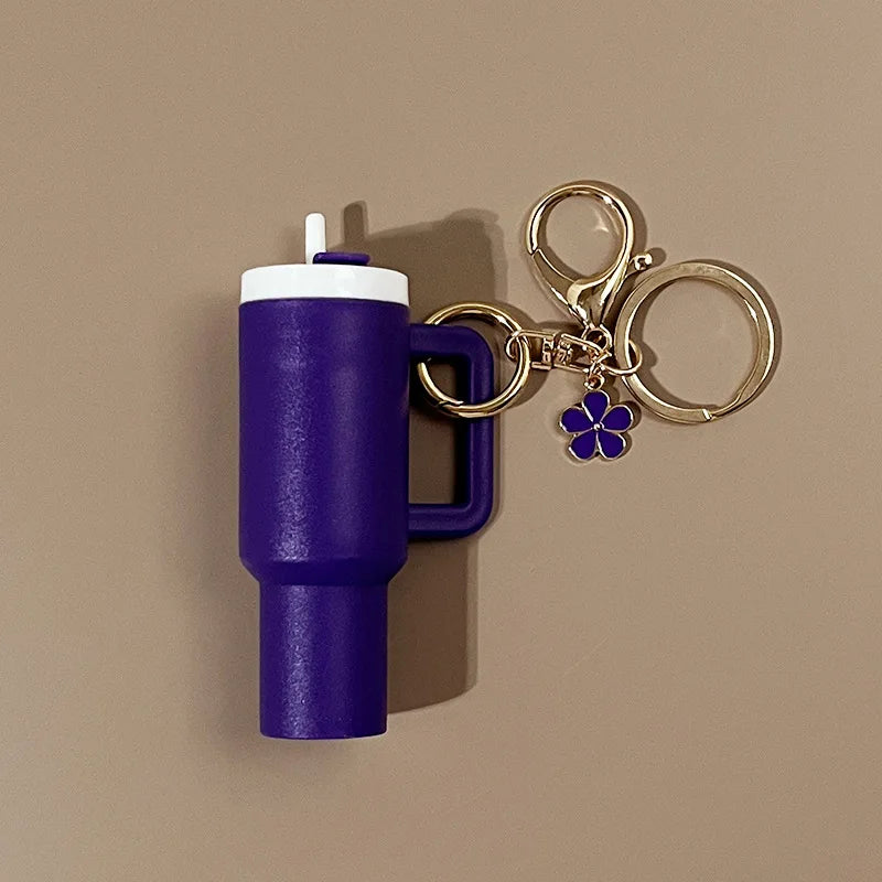 Léa - Porte-clés Mini Range-clés 8x Gobelets à Boisson Charme de Sac