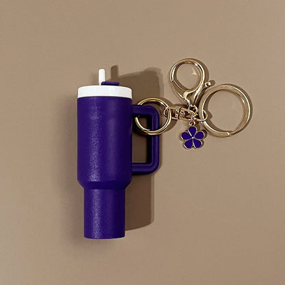 Léa - Porte-clés Mini Range-clés 8x Gobelets à Boisson Charme de Sac