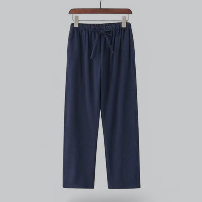 Luc - Pantalon Homme Coupe Droite Casual Loungewear Mélange Coton Doux