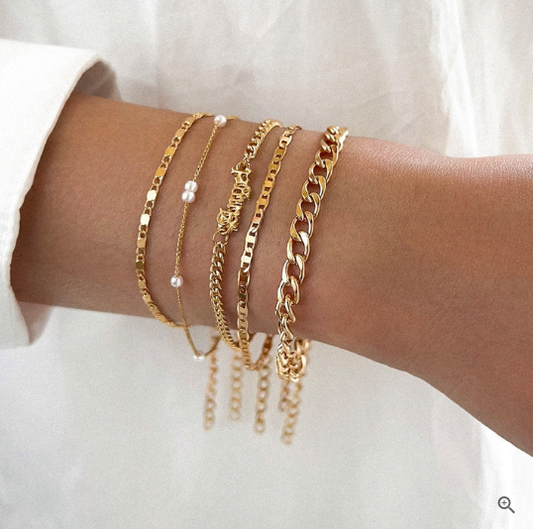 Lorraine - Ensemble de 5 bracelets