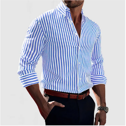 Hugo - Chemise légère en coton à rayures verticales stylées pour hommes