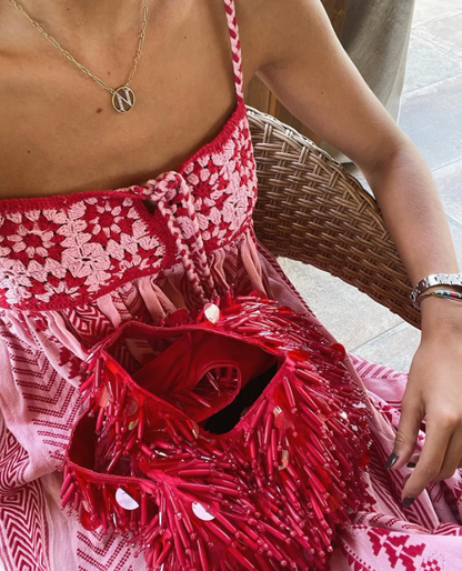 Isabella - Robe Maxi Florale Bohème Rose