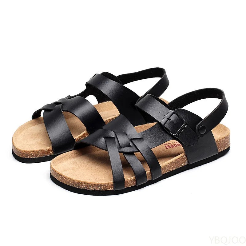 Liam - Sandales en Cuir Décontractées à Lanières