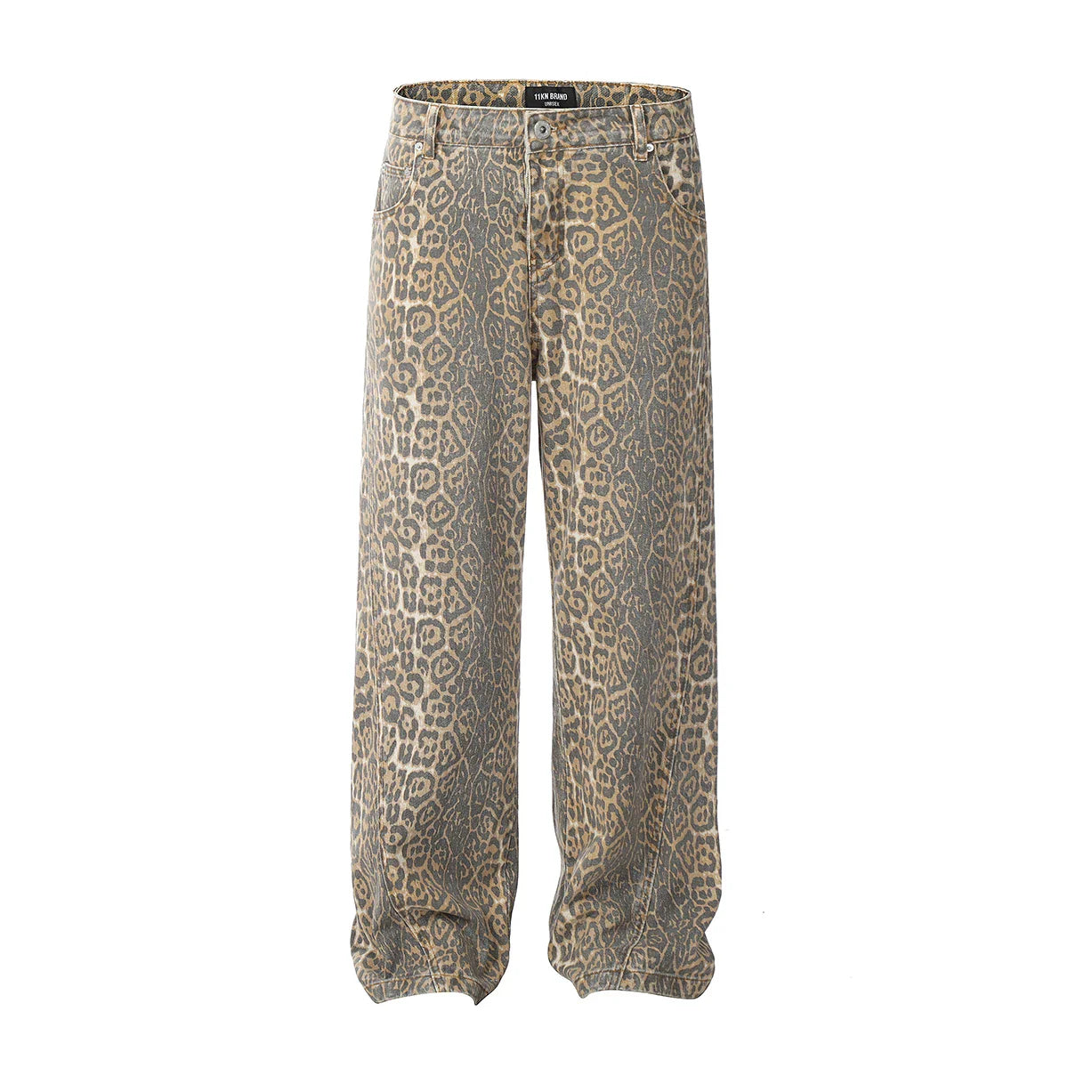 Liam – Pantalon large à imprimé léopard
