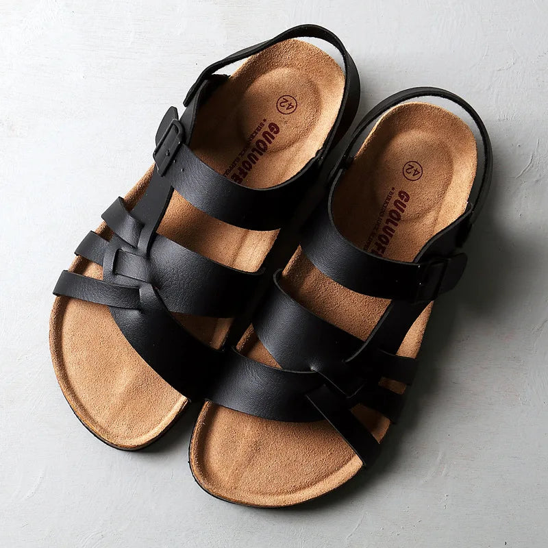 Liam - Sandales en Cuir Décontractées à Lanières