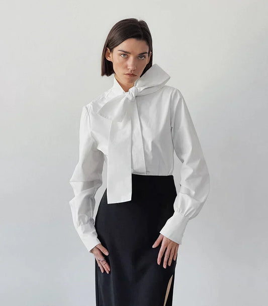 Abril - Chemise Blanche avec Nœud