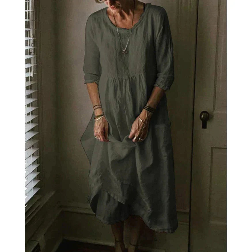 Olivia - Robe Décontractée en Lin