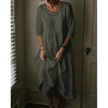 Olivia - Robe Décontractée en Lin