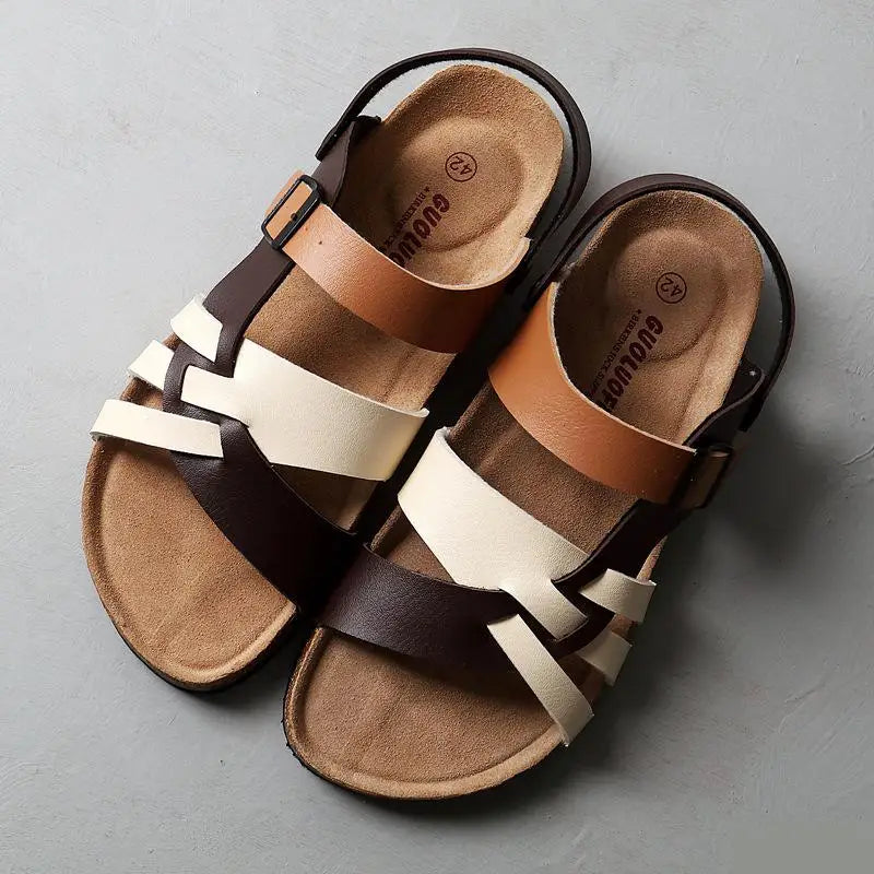 Liam - Sandales en Cuir Décontractées à Lanières