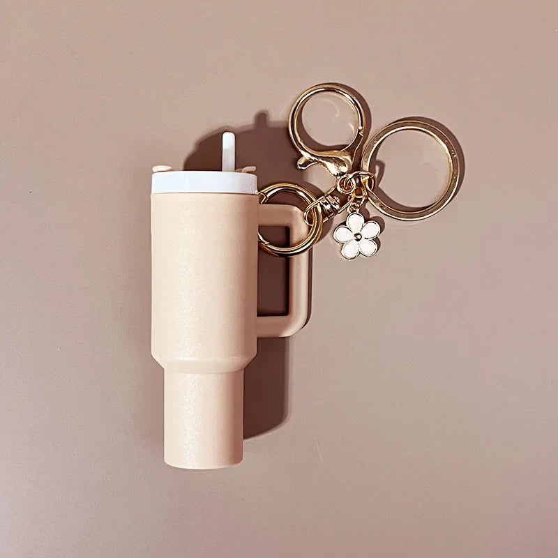 Léa - Porte-clés Mini Range-clés 8x Gobelets à Boisson Charme de Sac