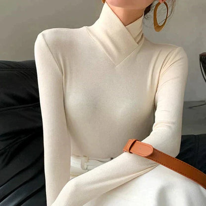 Mina - Pull élégant à col roulé