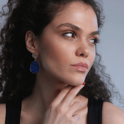 HealWithin Boucles d'oreilles de protection en lapis-lazuli