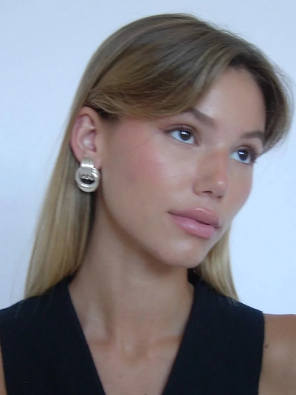 Zélie - Boucles d'oreilles Statement Tordues en Argent
